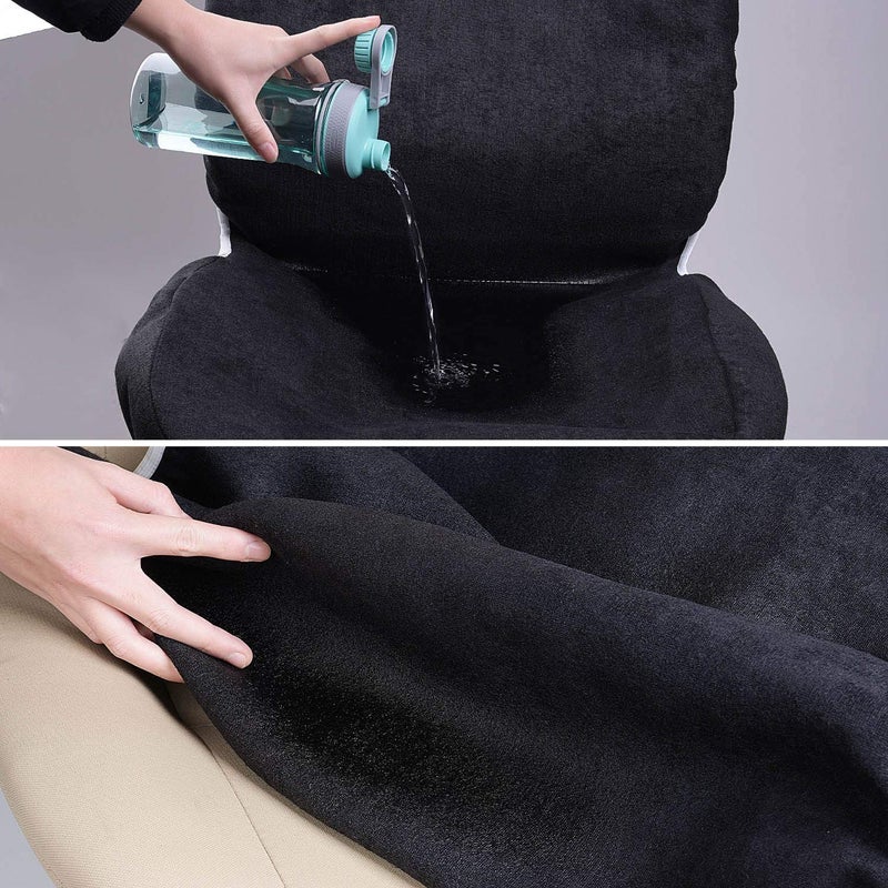 Auto Newer Neoprene Waterproof Sweat Towel Car Seat Covers Pets Seat Protector, Bucket Car Seat Covers Front Seats Only, Universal for Cars, SUV, Truck, Fit Running, Outdoor Sports, Pets (Black,1PCS) - Image 5